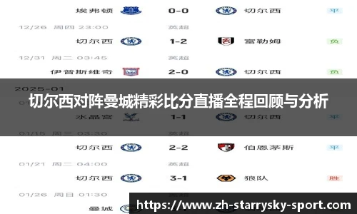 切尔西对阵曼城精彩比分直播全程回顾与分析